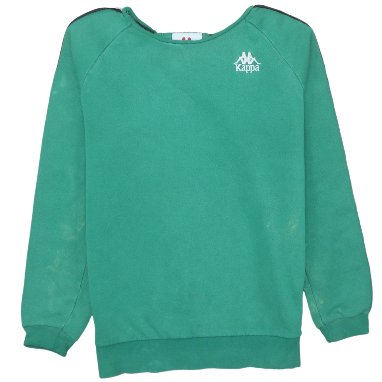 Kappa Men's Green Small Pullover Sweatshirt Logo Tape Design