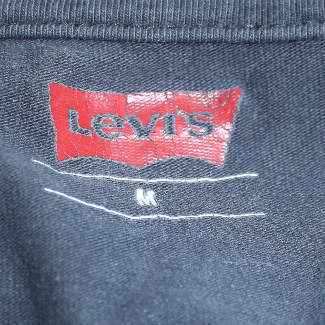 Levi's Men's Black Regular Fit Cotton Stretch Crew Neck T-Shirt Size M