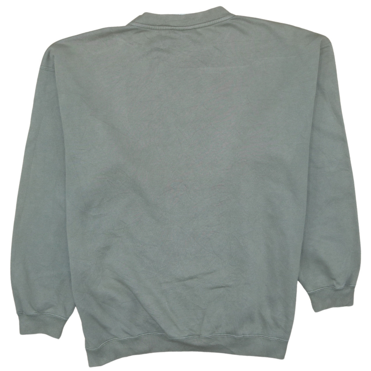 Reebok Men Green Pullover Sweatshirt L Crew Neck Regular Fit