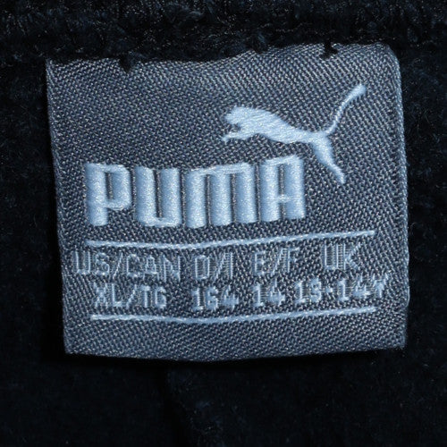 Puma Boys Black XL Jogger Sweatpants 14-15 Years Cotton Blend Elastic Waist