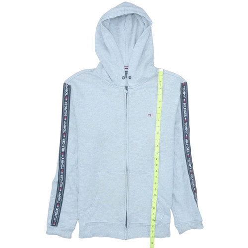 Tommy Hilfiger Men's Grey Full Zip Hoodie XL Classic Logo