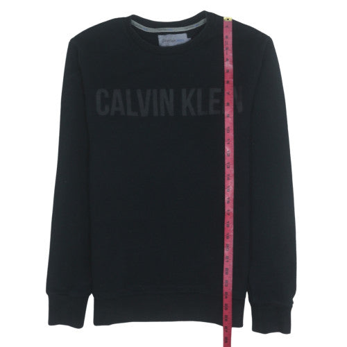 Calvin Klein Jeans Men's Black L Crew Neck Logo Sweatshirt