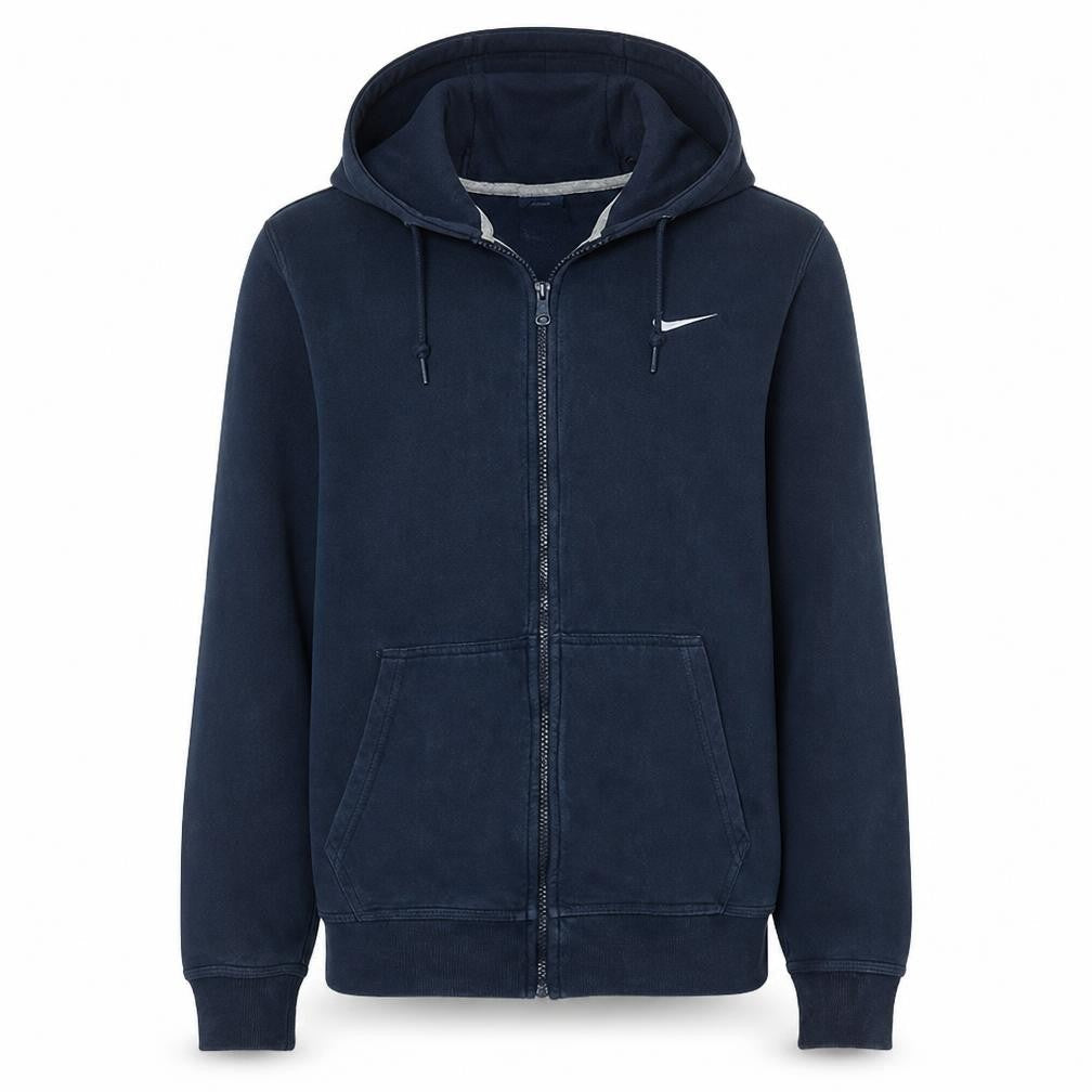 Nike Men's Blue Full Zip Hoodie Size M Fleece Sweatshirt