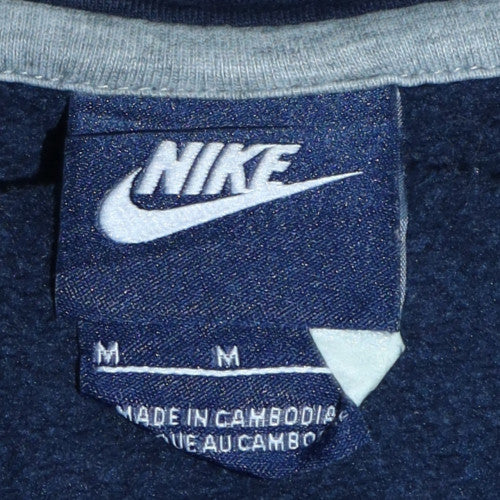 Nike Men's Blue Full Zip Hoodie Size M Fleece Sweatshirt