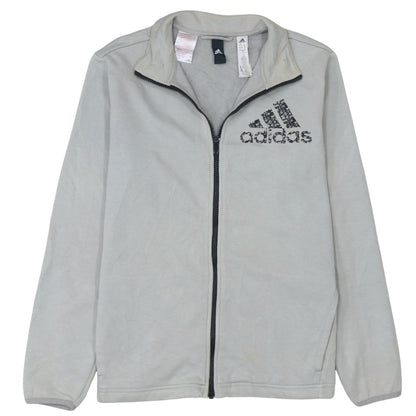 Additional front view of Adidas boys’ grey full zip track jacket, size 13-14, years