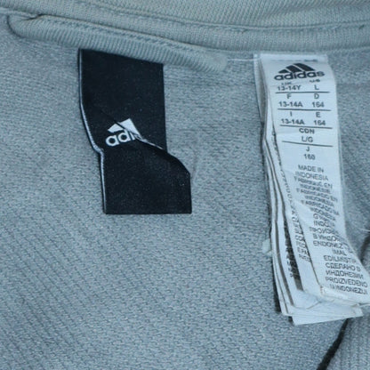 Additional view of Adidas boys’ grey full zip track jacket, size 13-14, years