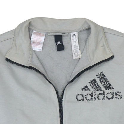 Additional view of Adidas boys’ grey full zip track jacket, size 13-14, years