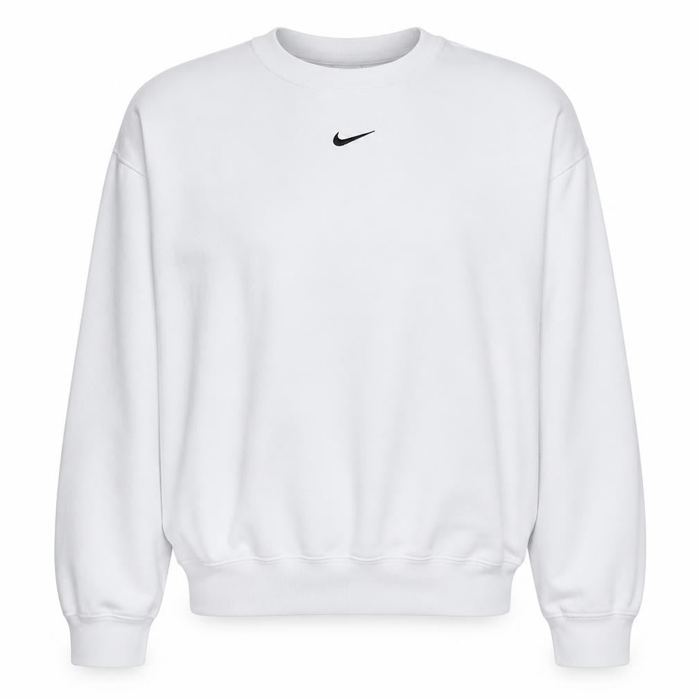 Nike Women White XS Pullover Sweatshirt Crew Neck Cotton Blend