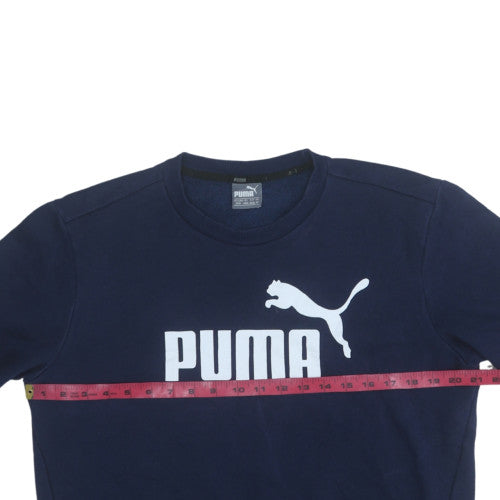 Puma Men's Blue Crew Neck Pullover Sweatshirt Size M