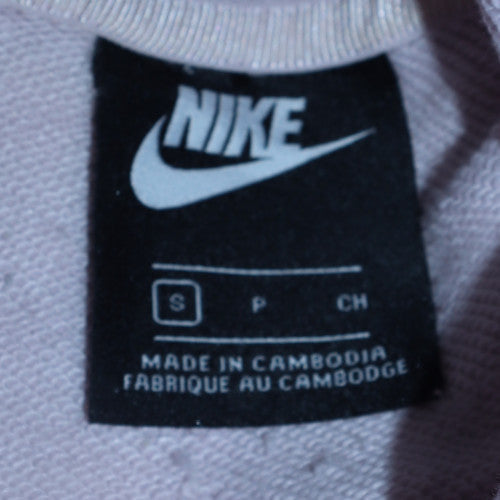 Nike Womens Pink Pullover Hoodie Small Cotton Blend Sweatshirt