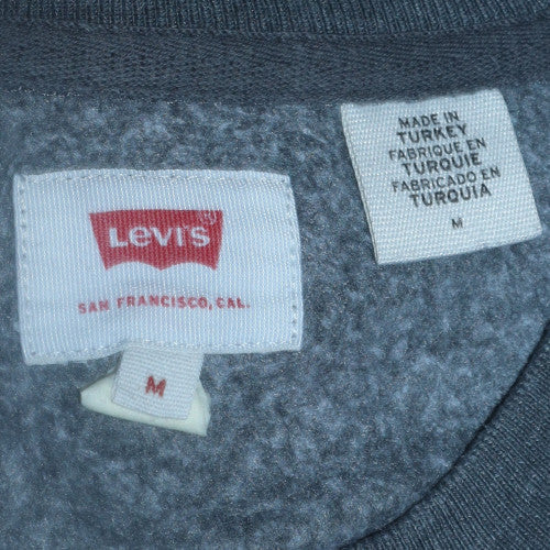 Levi's Men's Grey Pullover Fleece Sweatshirt Size M Regular Fit