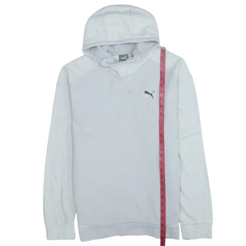 Puma Men's White Pullover Hoodie L Sportswear Classic Logo
