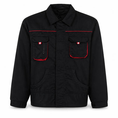 Fristads Men's Black Work Jacket Size 56 Regular Fit Polyester Cotton
