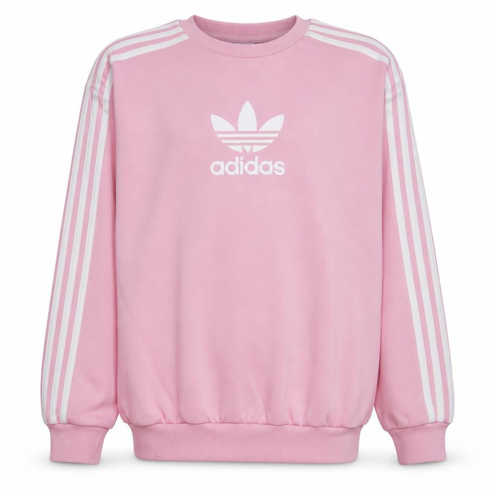 Adidas Girls Pink Crew Neck Pullover Sweatshirt Size 14-15 Years