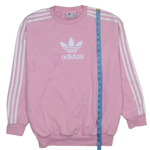 Adidas Girls Pink Crew Neck Pullover Sweatshirt Size 14-15 Years