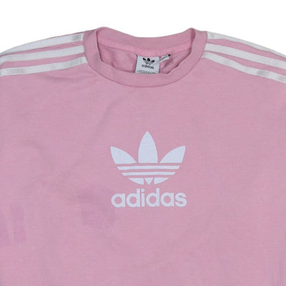 Additional view of Adidas girls’ pink crew neck pullover sweatshirt, size 14-15, years