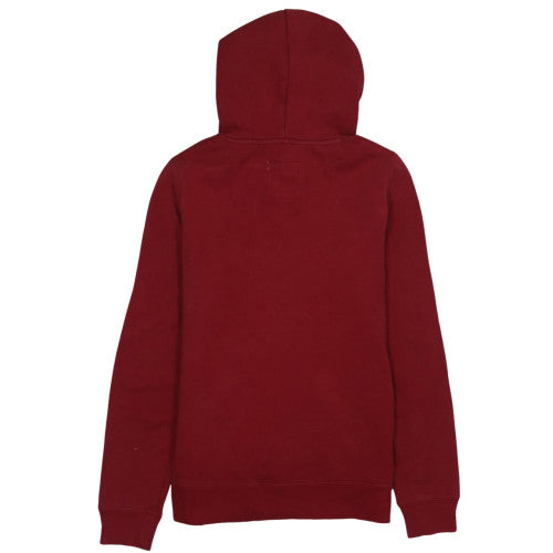 Hollister Men's Red Pullover Hoodie M Embroidered Logo Fleece