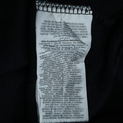 Nike Women Black Large Pullover Sweatshirt Crew Neck Logo Cotton Blend