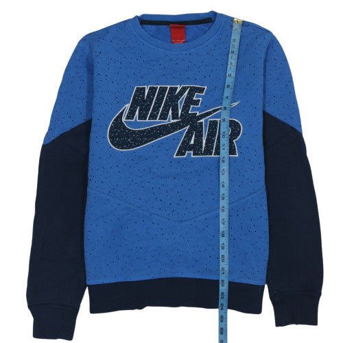 Nike Men Blue Logo Pullover Sweatshirt Size M Regular Fit