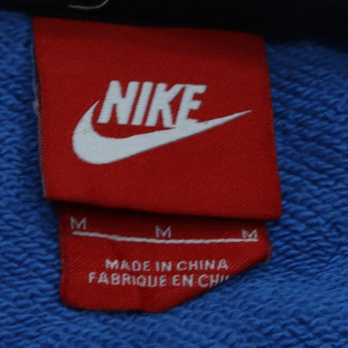 Nike Men Blue Logo Pullover Sweatshirt Size M Regular Fit