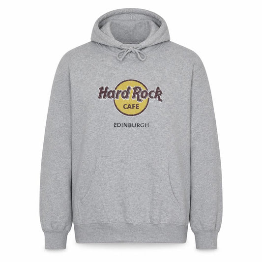 Hard Rock Cafe Grey Pullover Hoodie Women 2XL Graphic Print Edinburgh