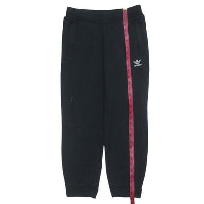 Close-up detail of Adidas Men's Black Regular Fit Tapered Sweatpants S