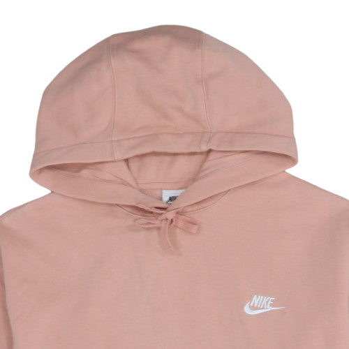 Nike Womens Pink Pullover Hoodie Size L Cotton Blend Casual