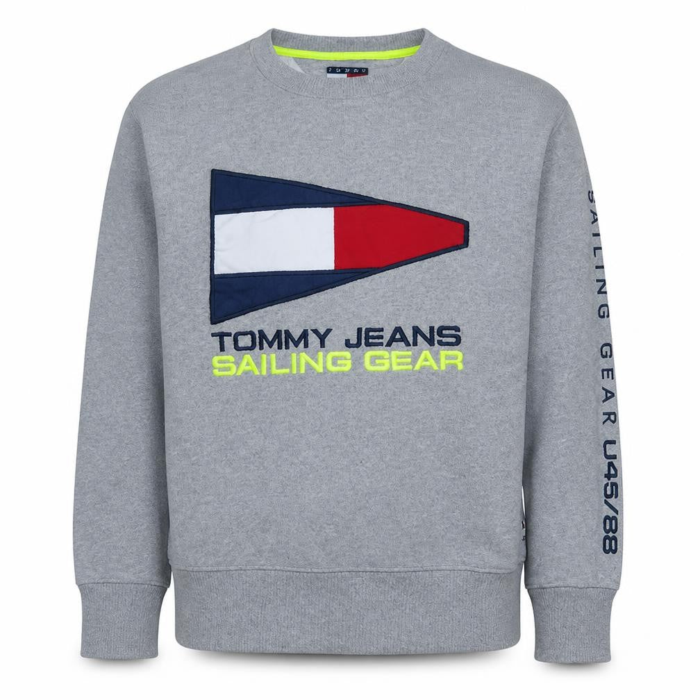 Tommy Jeans Men's Grey Sailing Gear Logo Sweatshirt Size L