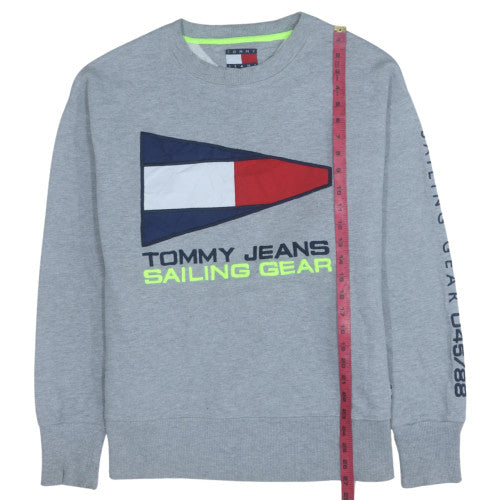 Tommy Jeans Men's Grey Sailing Gear Logo Sweatshirt Size L
