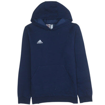 Additional front view of Adidas boys’ navy blue pullover hoodie sweatshirt, size 13-14, years