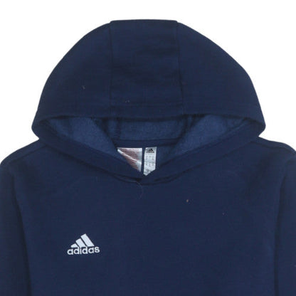 Additional view of Adidas boys’ navy blue pullover hoodie sweatshirt, size 13-14, years