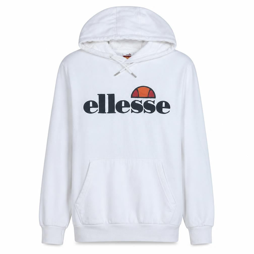 Ellesse Womens White Hoodie UK 8 Pullover Logo Classic Style