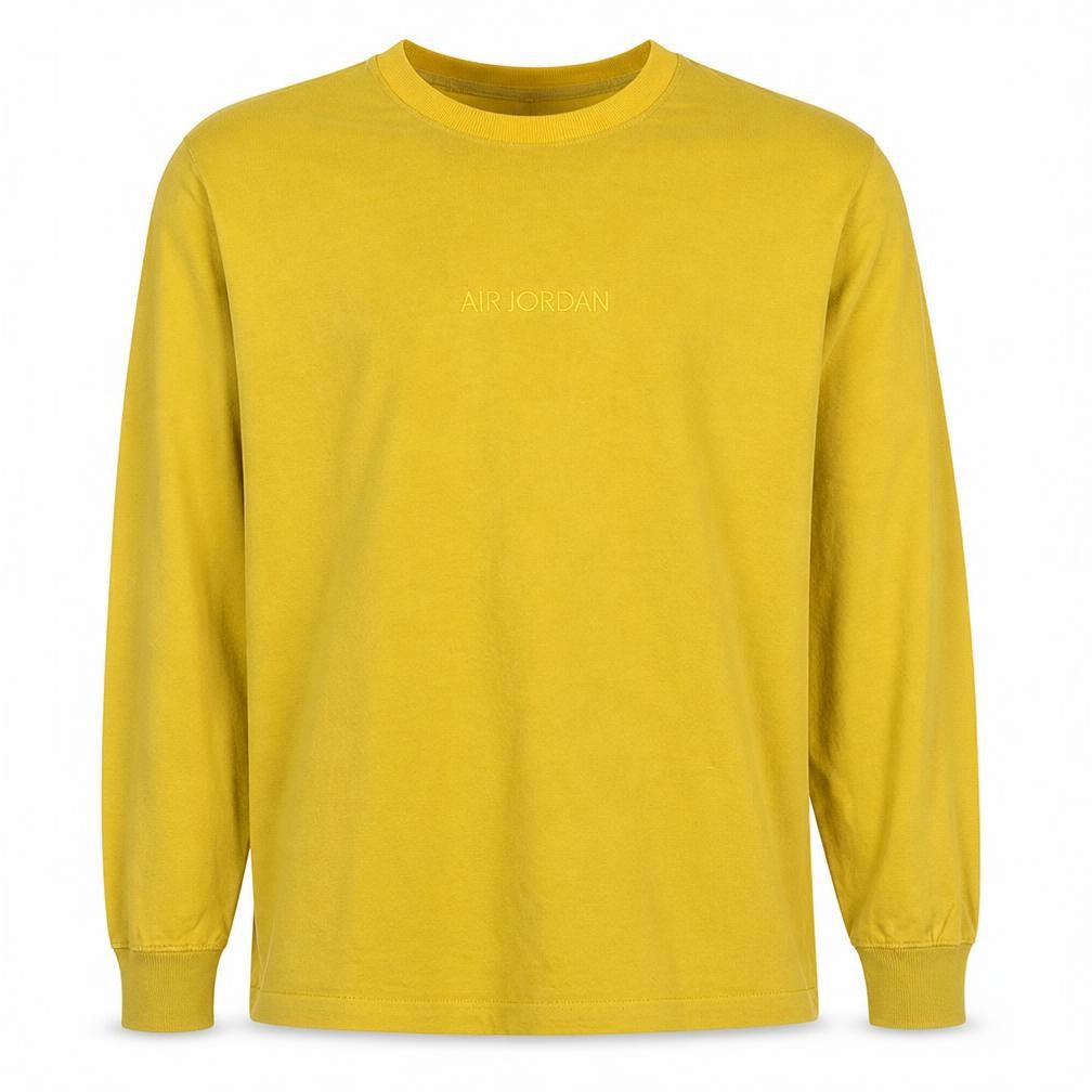 Nike Air Jordan Mens Yellow XL Pullover Sweatshirt Long Sleeve