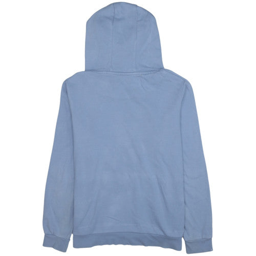 U.S. Polo Assn Women Blue Pullover Hoodie L Cotton Blend Logo Sweatshirt