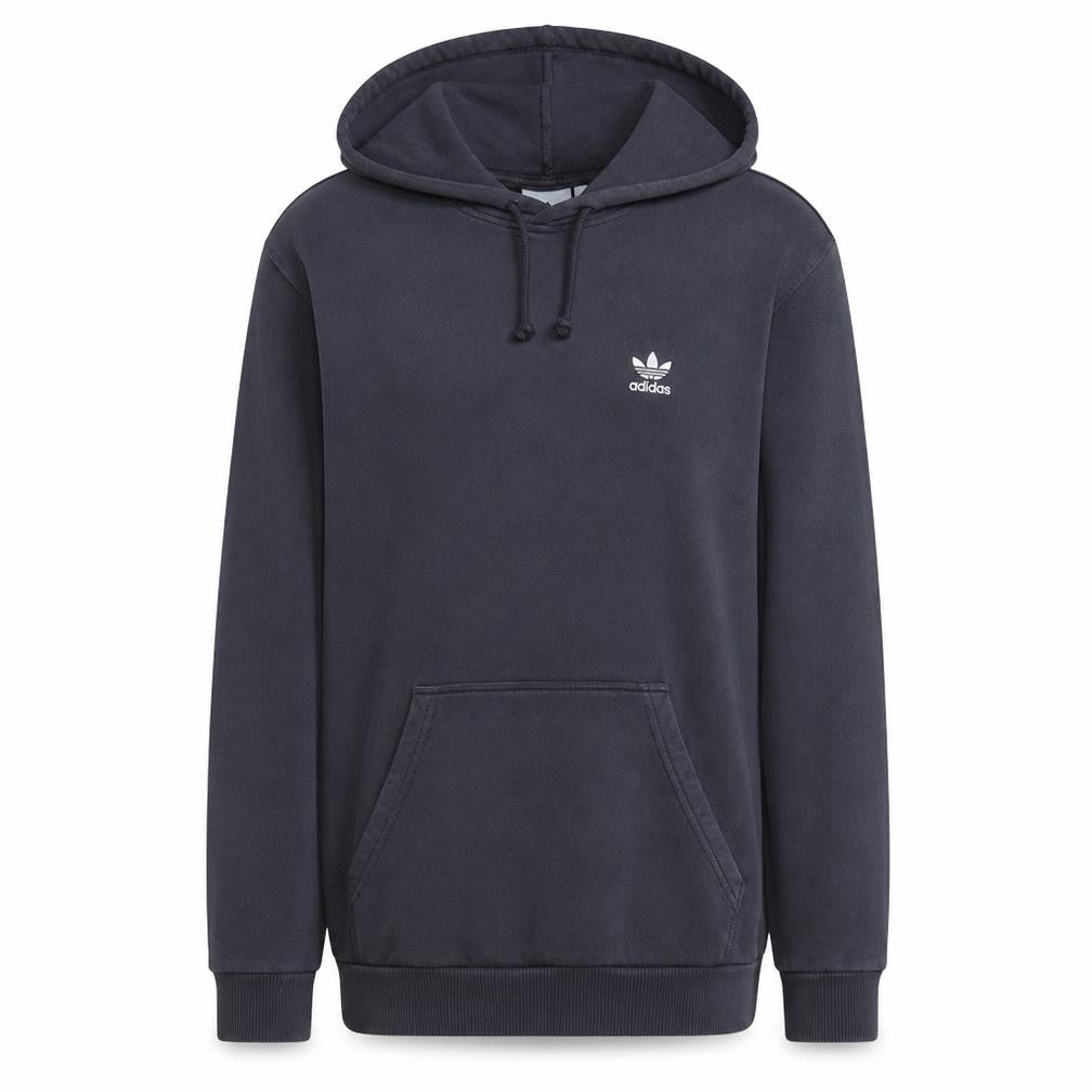 Adidas Men Black Pullover Hoodie M Regular Fit Fleece Logo