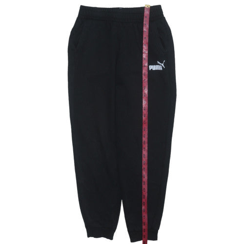 Puma Boys Black Jogger Trousers 14 Years Fleece Sweatpants