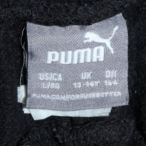 Puma Boys Black Jogger Trousers 14 Years Fleece Sweatpants