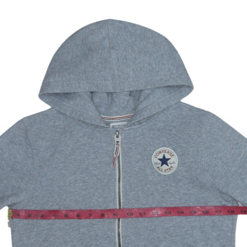 Converse Boys Grey Full Zip Hoodie Sweatshirt 12-13 Years Cotton Blend
