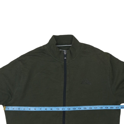 Kappa Mens Green Track Jacket Size L Cotton Full Zip Sportswear