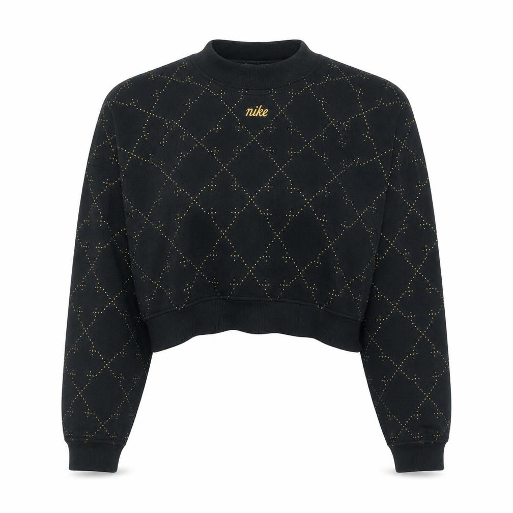 Nike Womens Black Gold Therma-Fit Pullover Sweatshirt XS