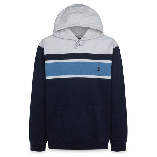 U.S. Polo Assn. Mens Blue 2XL Pullover Hoodie with Logo