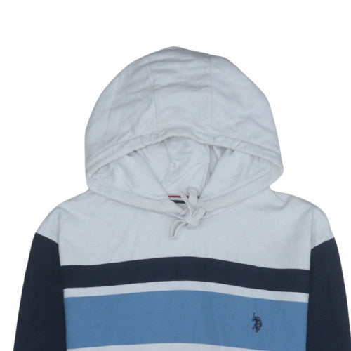 U.S. Polo Assn. Mens Blue 2XL Pullover Hoodie with Logo