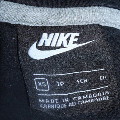 Nike Womens Black XS Pullover Hoodie Cotton Blend Sweatshirt