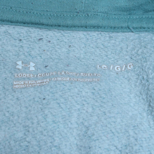 Under Armour Women Blue Pullover Hoodie L Loose Fit Fleece