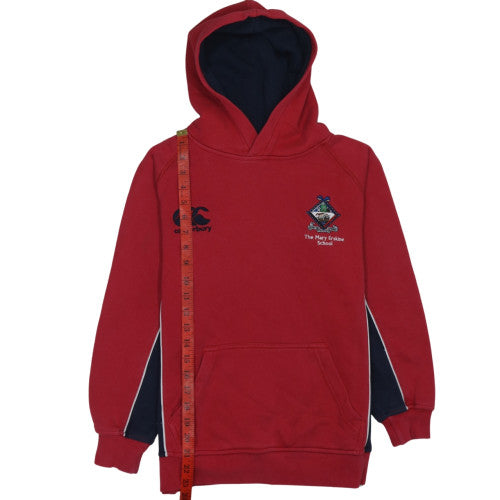 Canterbury Boys Red Pullover Hoodie 12 Years Cotton Blend Rugby Sweatshirt