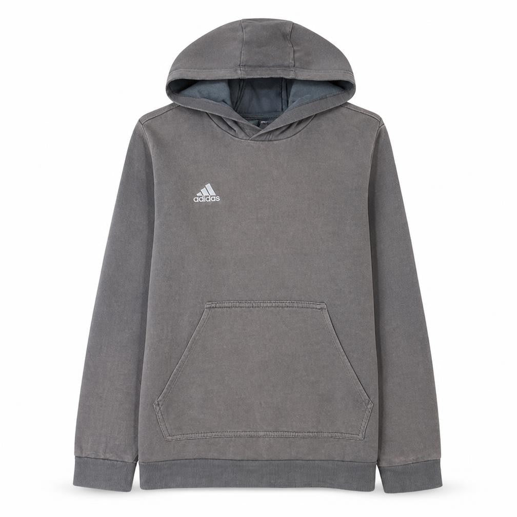 Adidas Boys Grey Pullover Hoodie 13-14 Years Classic Cotton Blend