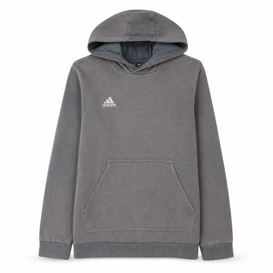 Adidas Boys Grey Pullover Hoodie 13-14 Years Classic Cotton Blend