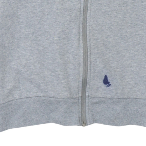 Adidas Men's Grey Full Zip Hoodie L Regular Fit Sportswear