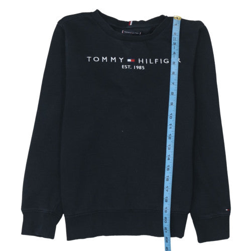 Tommy Hilfiger Boys Black Cotton Crew Neck Sweatshirt Size 164 (UK 12)