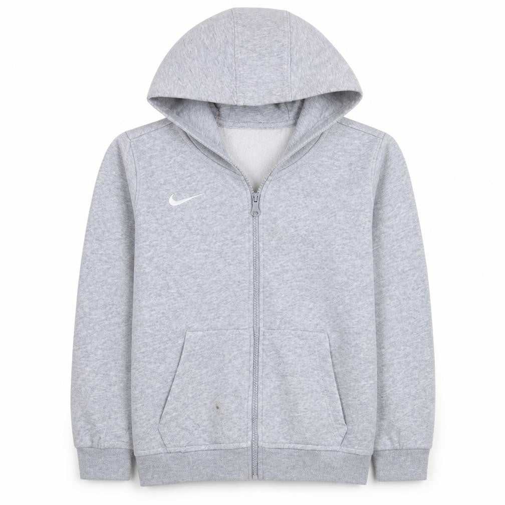 Nike Boys Grey Full Zip Hoodie Size 12-13 Years Fleece Sweatshirt
